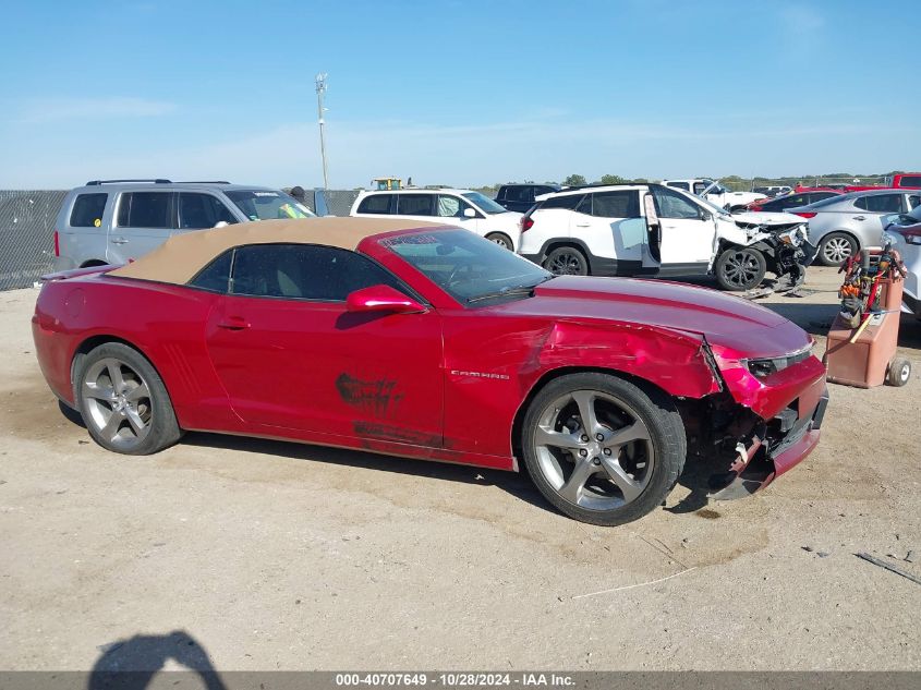 2014 Chevrolet Camaro 2Lt VIN: 2G1FC3D35E9186938 Lot: 40707649