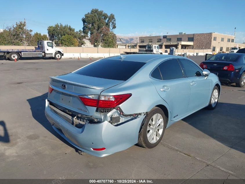 VIN JTHBW1GG1D2020329 2013 Lexus ES, 300H no.4