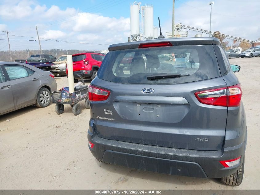 2021 Ford Ecosport S VIN: MAJ6S3FL4MC436660 Lot: 40707872