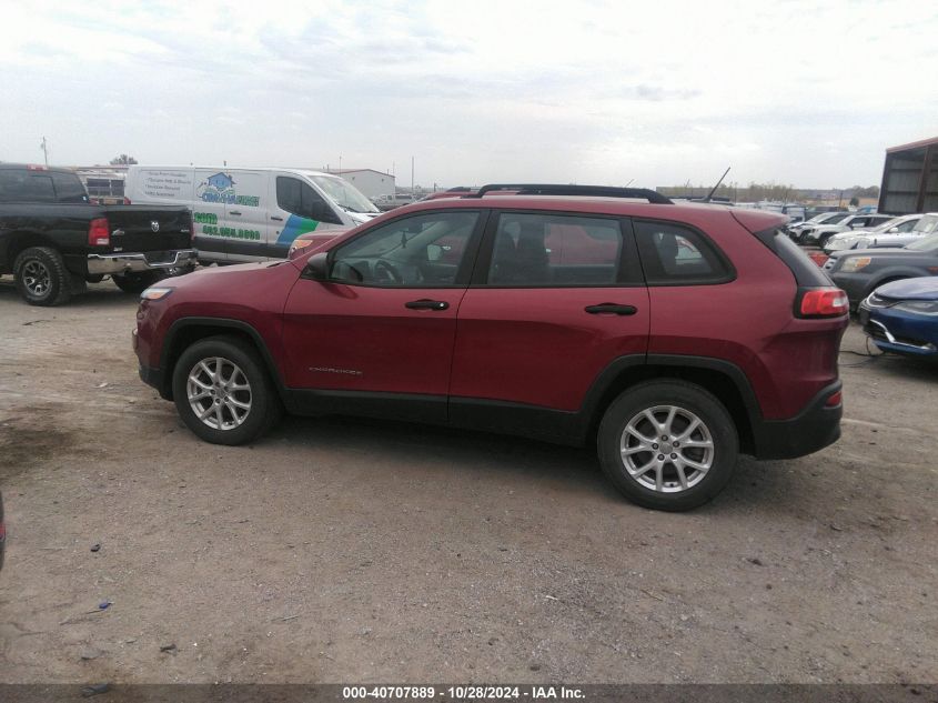 2015 Jeep Cherokee Sport VIN: 1C4PJMAB7FW570599 Lot: 40707889