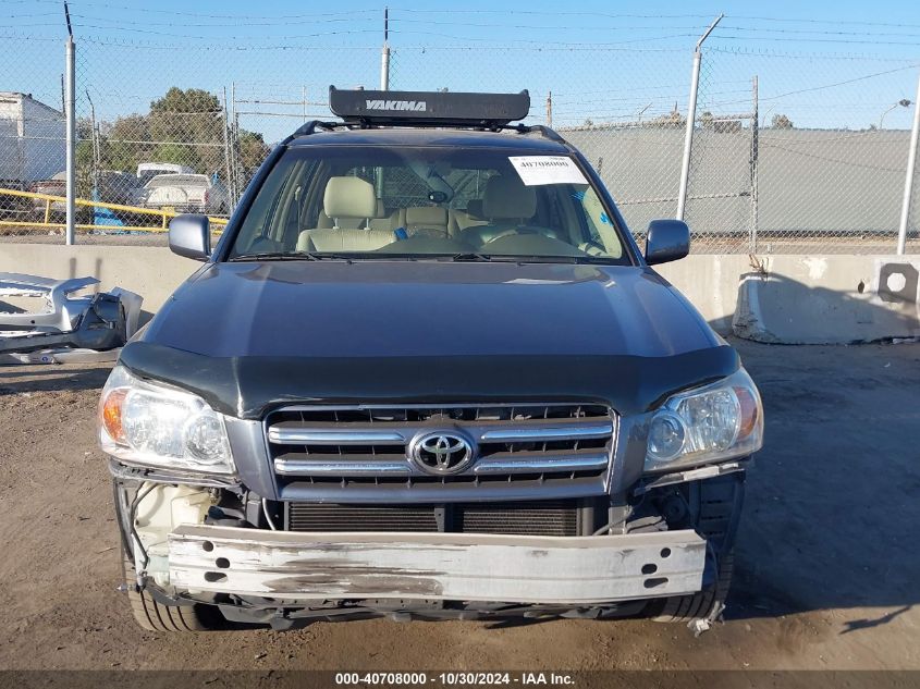 2007 Toyota Highlander Sport V6 VIN: JTEGP21A770134958 Lot: 40708000