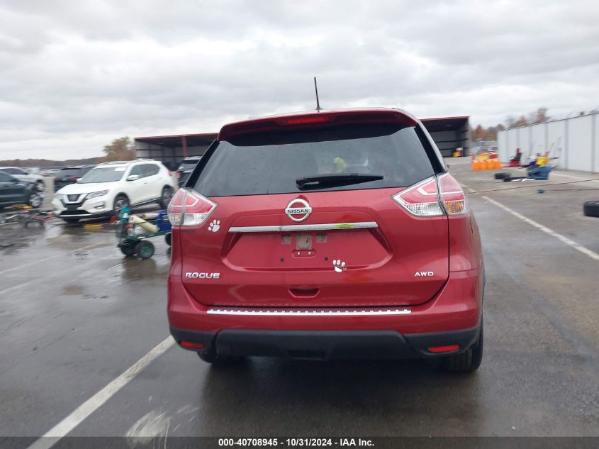 2016 Nissan Rogue S VIN: JN8AT2MV0GW136380 Lot: 40708945