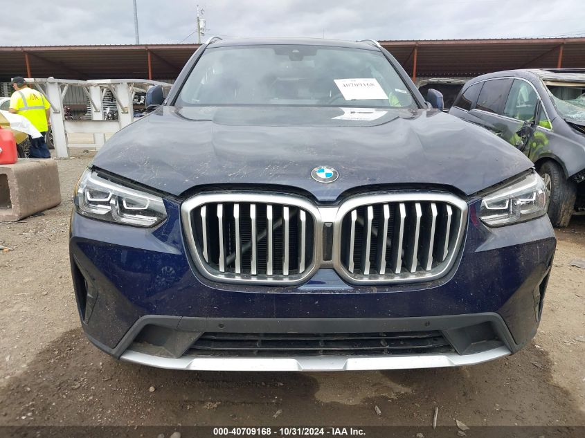 2023 BMW X3 xDrive30I VIN: 5UX53DP03P9M76001 Lot: 40709168