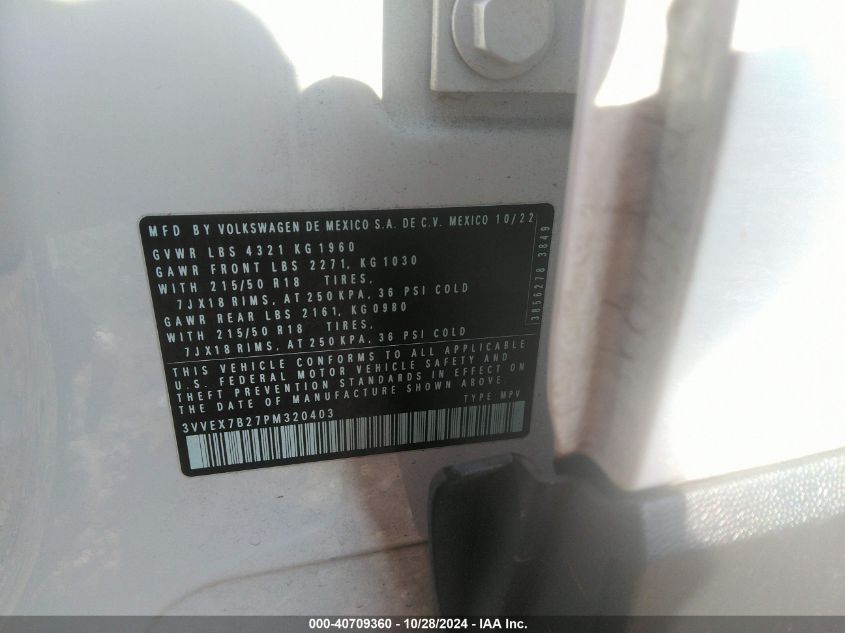 2023 VOLKSWAGEN TAOS 1.5T SE - 3VVEX7B27PM320403