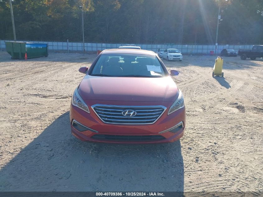 2015 Hyundai Sonata Se VIN: 5NPE24AF0FH178609 Lot: 40709386