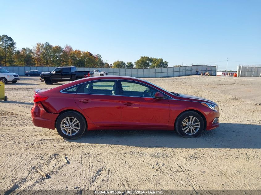 2015 Hyundai Sonata Se VIN: 5NPE24AF0FH178609 Lot: 40709386