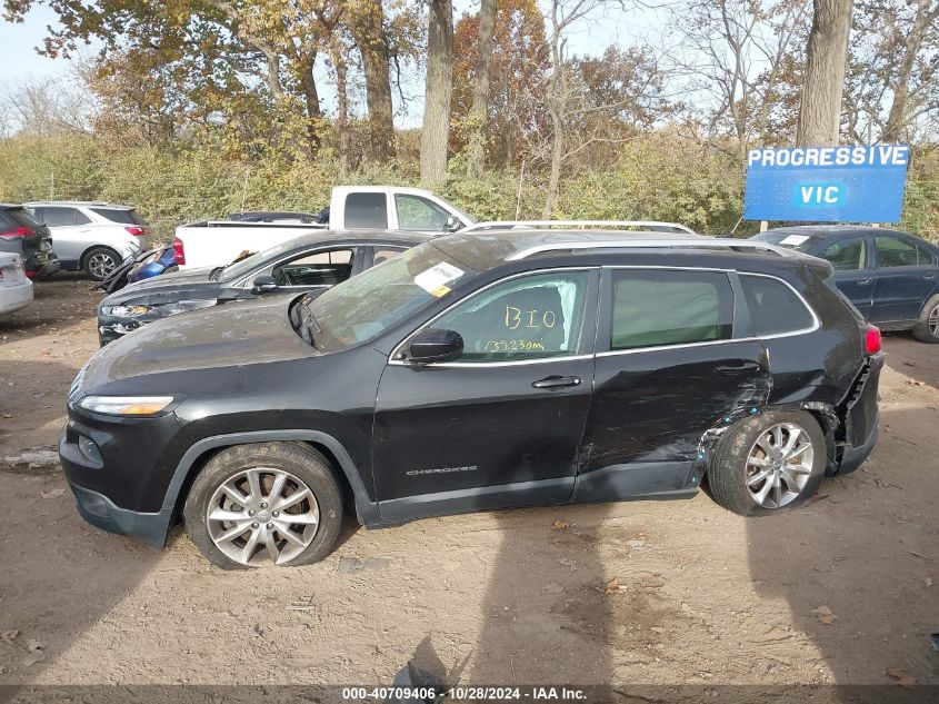 2014 Jeep Cherokee Limited VIN: 1C4PJLDSXEW134222 Lot: 40709406