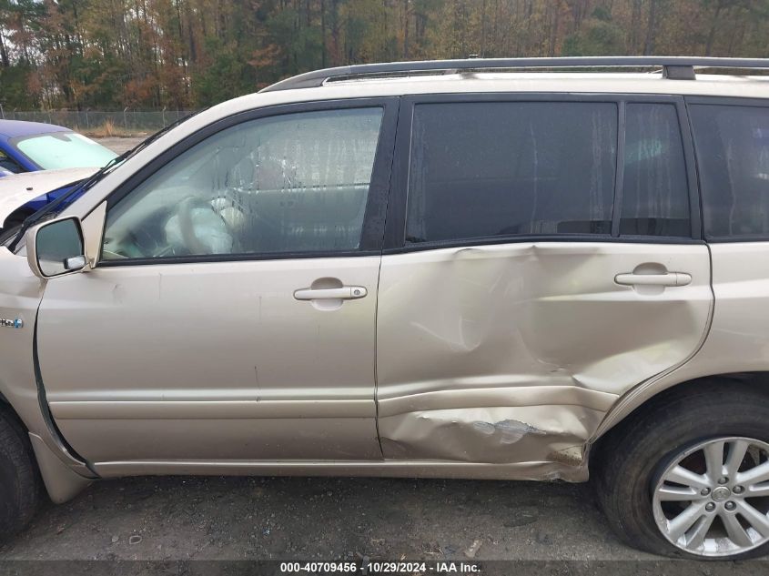 2007 Toyota Highlander Hybrid V6 VIN: JTEHW21A170044521 Lot: 40709456