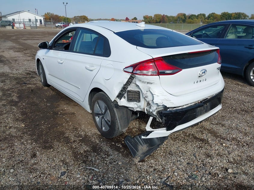 VIN KMHC65LC7KU110047 2019 HYUNDAI IONIQ HYBRID BLUE