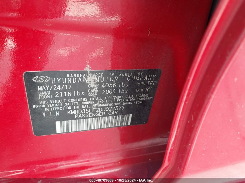 2013 HYUNDAI ELANTRA GT - KMHD35LE2DU022573