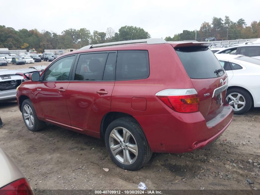 2008 Toyota Highlander Sport VIN: JTEDS43A382004059 Lot: 40709912