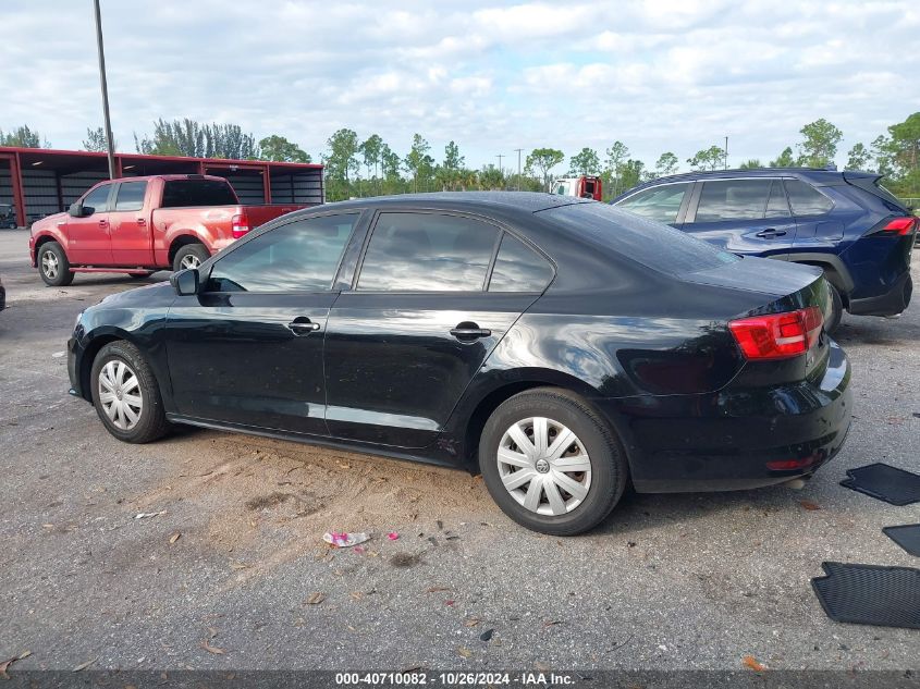 2015 Volkswagen Jetta 2.0L S VIN: 3VW2K7AJXFM267877 Lot: 40710082