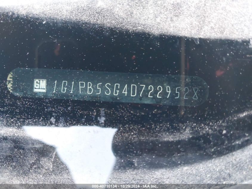 2013 Chevrolet Cruze Ls Manual VIN: 1G1PB5SG4D7229528 Lot: 40710134