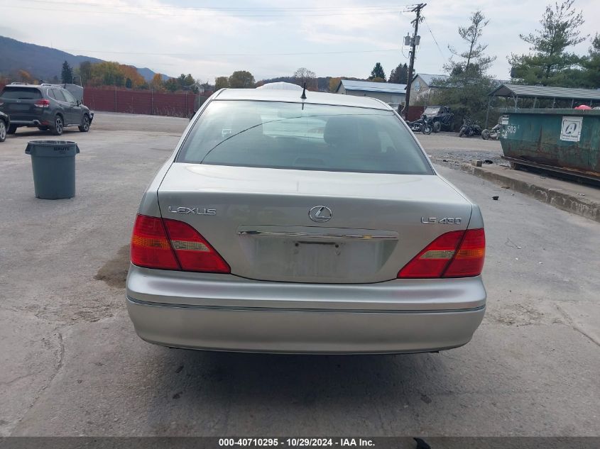 2001 Lexus Ls 430 VIN: JTHBN30F410025371 Lot: 40710295