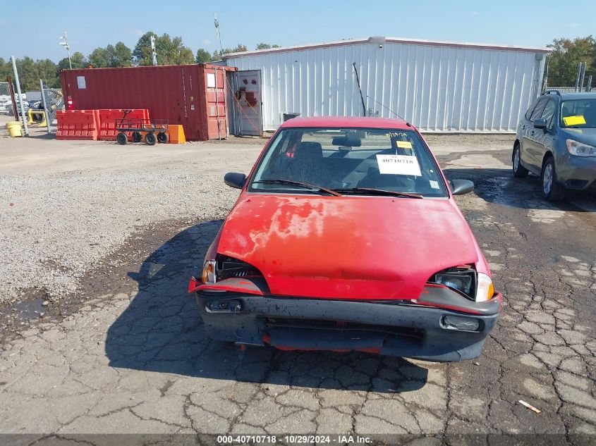 1991 Geo Metro Lsi VIN: 2C1MR2468M6767641 Lot: 40710718