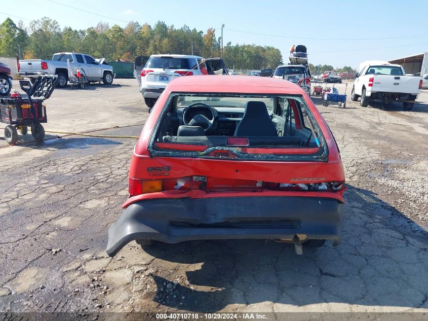 1991 Geo Metro Lsi VIN: 2C1MR2468M6767641 Lot: 40710718