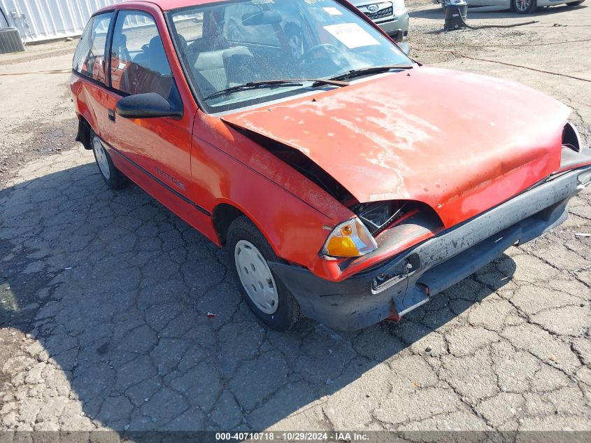 1991 Geo Metro Lsi VIN: 2C1MR2468M6767641 Lot: 40710718