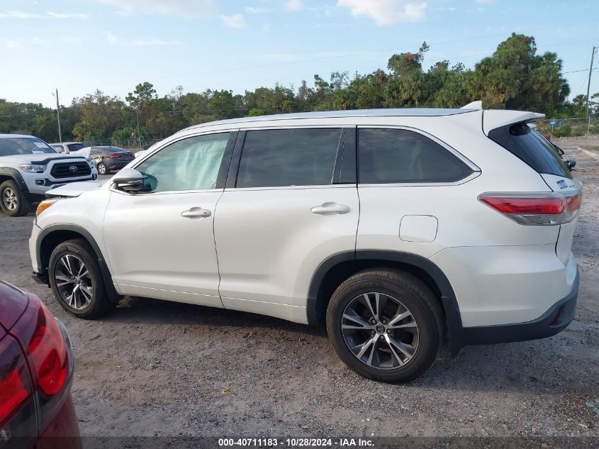 2016 Toyota Highlander Xle V6 VIN: 5TDJKRFH4GS313155 Lot: 40711183