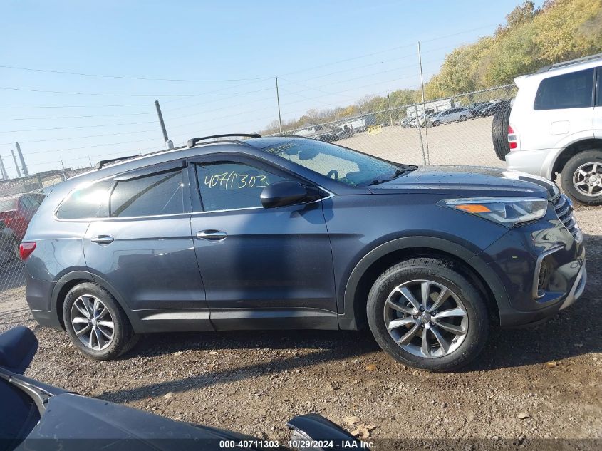 2017 Hyundai Santa Fe Se VIN: KM8SM4HF1HU238761 Lot: 40711303