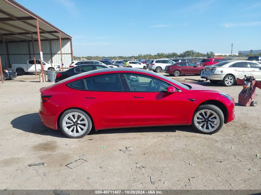 2022 Tesla Model 3 Rear-Wheel Drive VIN: 5YJ3E1EA8NF170671 Lot: 40711407