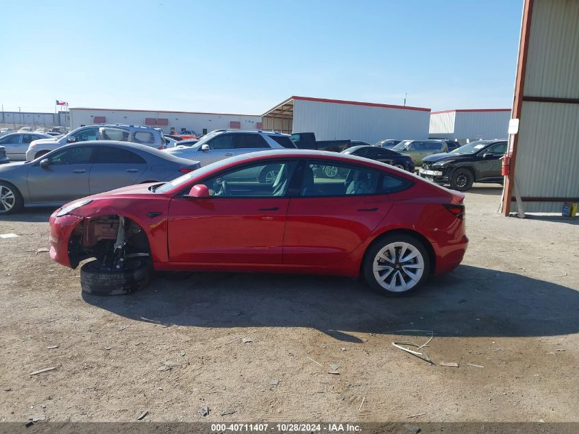 2022 Tesla Model 3 Rear-Wheel Drive VIN: 5YJ3E1EA8NF170671 Lot: 40711407