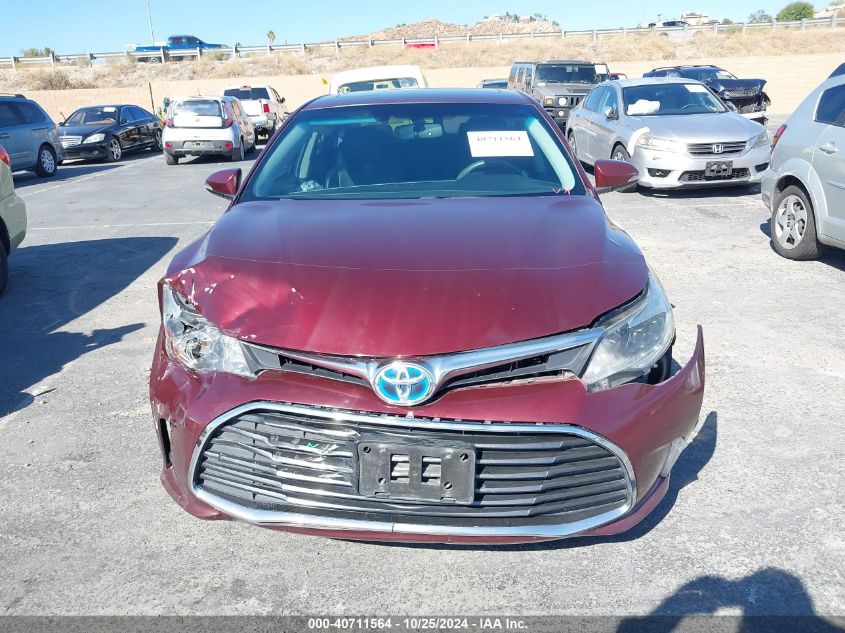 2016 Toyota Avalon Hybrid Xle Premium VIN: 4T1BD1EB9GU056708 Lot: 40711564