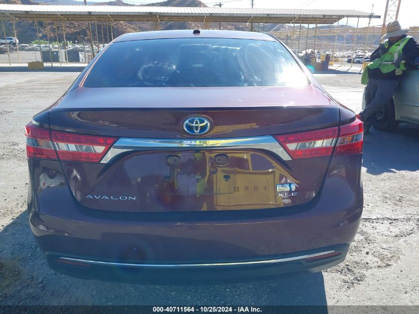 2016 Toyota Avalon Hybrid Xle Premium VIN: 4T1BD1EB9GU056708 Lot: 40711564