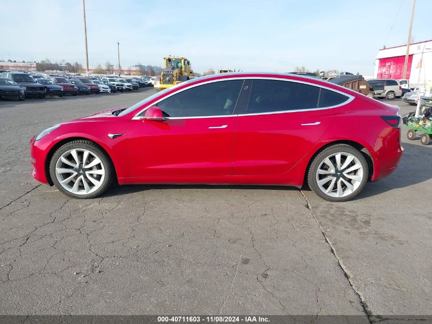 2018 Tesla Model 3 Long Range/Performance VIN: 5YJ3E1EB0JF091613 Lot: 40711603