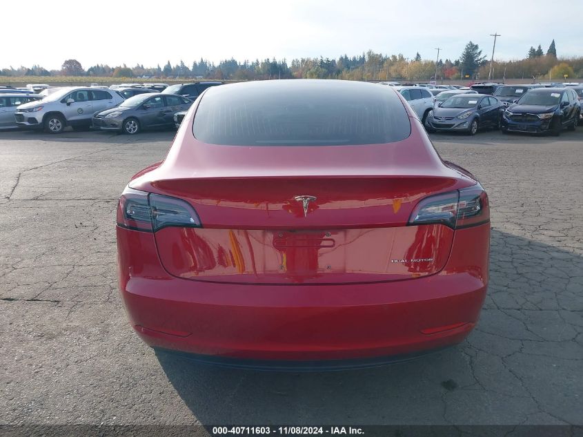 2018 Tesla Model 3 Long Range/Performance VIN: 5YJ3E1EB0JF091613 Lot: 40711603