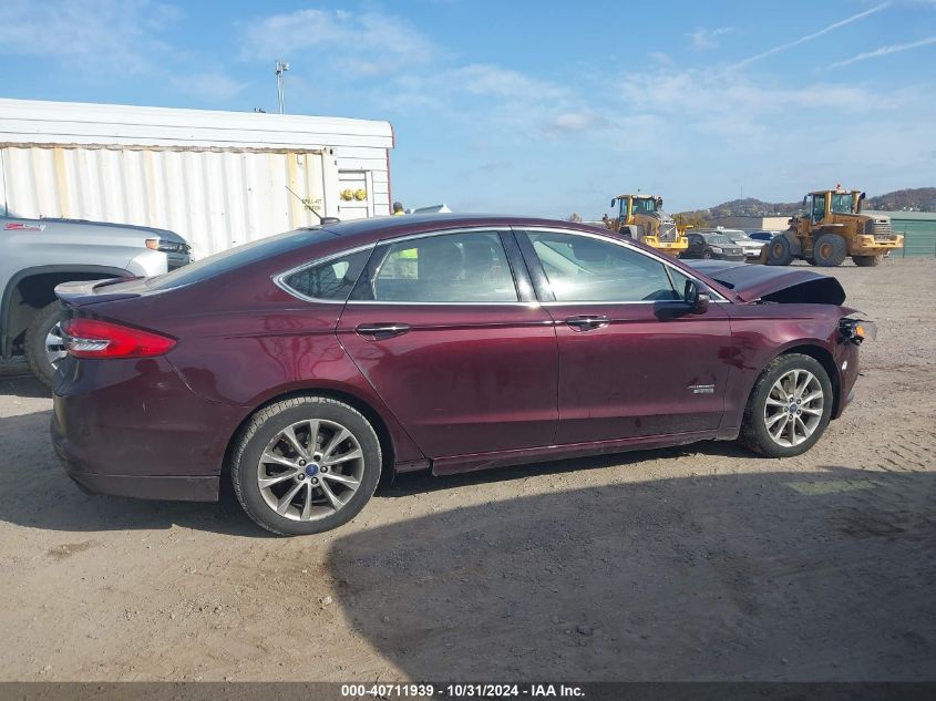 2017 Ford Fusion Energi Titanium VIN: 3FA6P0SU7HR255252 Lot: 40711939