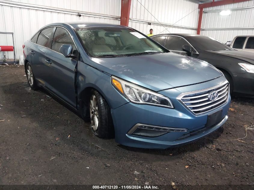 Vin: 5npe24af2fh186243, lot: 41201497, hyundai sonata se 20151