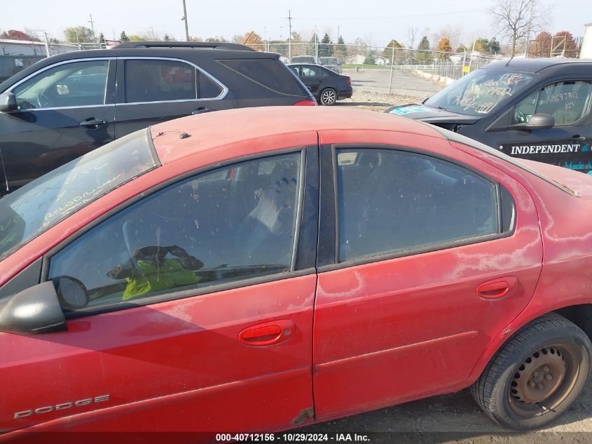 2000 Dodge Neon Highline VIN: 1B3ES46C1YD783702 Lot: 40712156