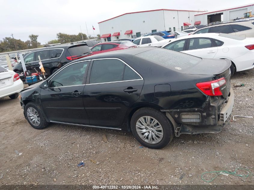 2013 Toyota Camry Hybrid Le VIN: 4T1BD1FK6DU066994 Lot: 40712282