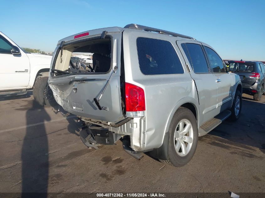 2008 Nissan Armada Se VIN: 5N1AA08D98N605248 Lot: 40712362