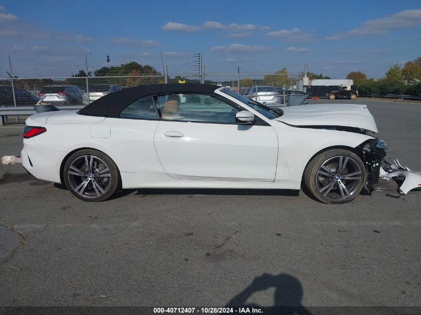 2023 BMW 430I VIN: WBA23AT00PCM04200 Lot: 40712407