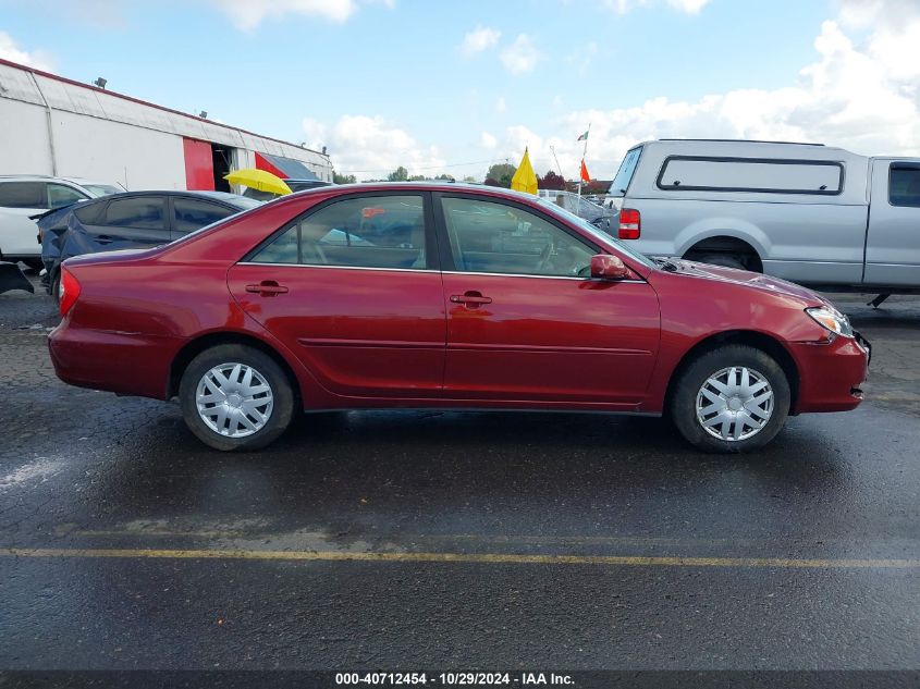 2002 Toyota Camry Le VIN: JTDBE32K420064927 Lot: 40712454