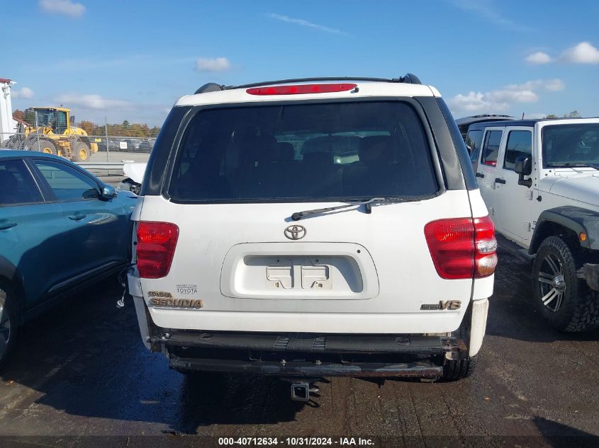 2002 Toyota Sequoia Sr5 V8 VIN: 5TDZT34A52S065994 Lot: 40712634