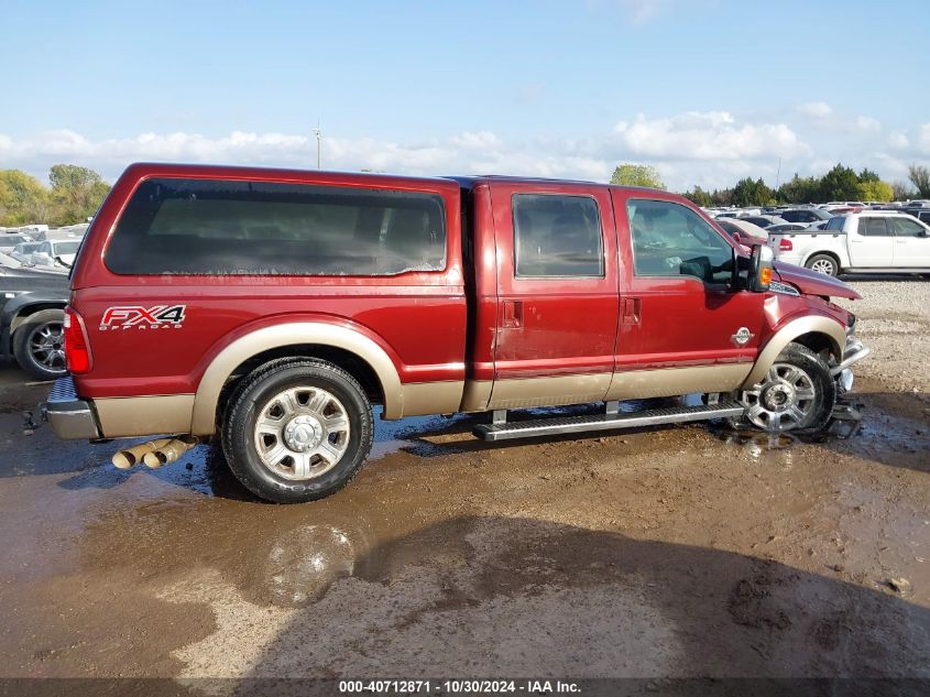 2012 Ford F-250 Lariat VIN: 1FT7W2BT4CEA55400 Lot: 40712871