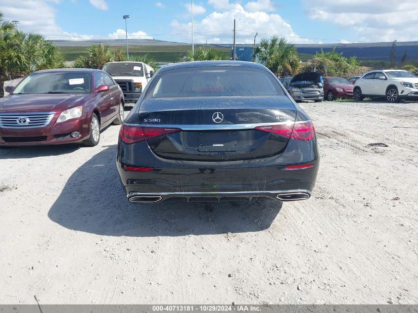 2021 Mercedes-Benz S 580 4Matic VIN: W1K6G7GBXMA055535 Lot: 40713181