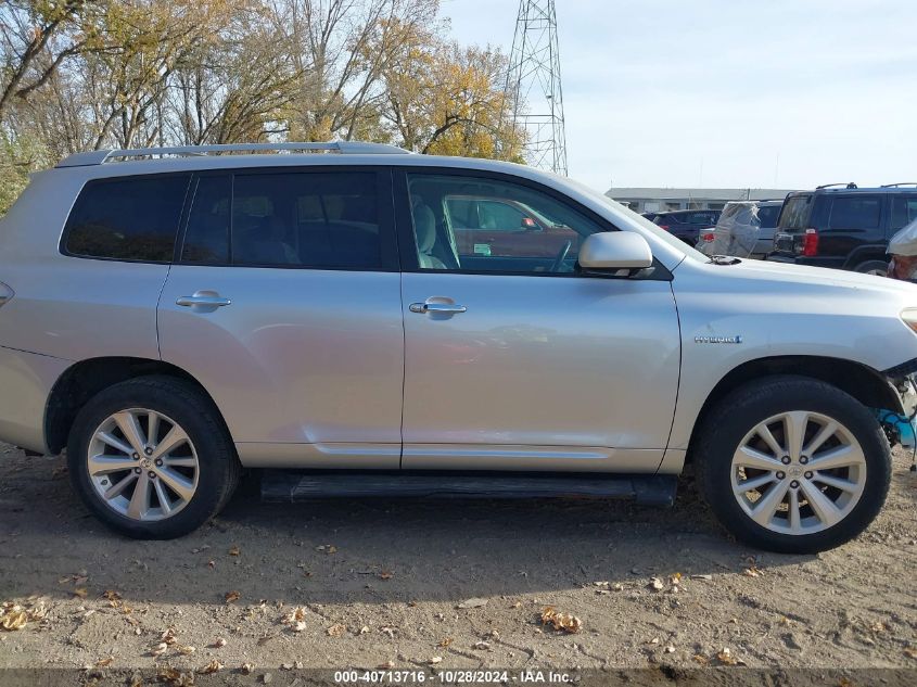 2009 Toyota Highlander Hybrid VIN: JTEEW41A192025926 Lot: 40713716