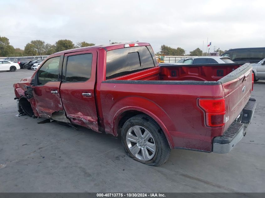 2019 Ford F-150 Lariat VIN: 1FTEW1C41KKE59909 Lot: 40713775