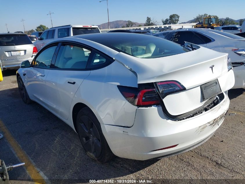 2023 Tesla Model 3 Rear-Wheel Drive VIN: 5YJ3E1EA4PF497202 Lot: 40714352