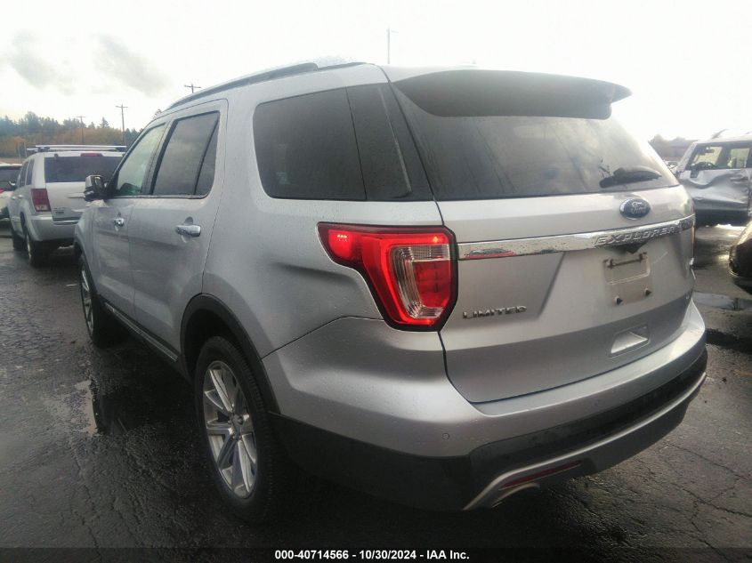 VIN 1FM5K8F89HGC38858 2017 Ford Explorer, Limited no.3