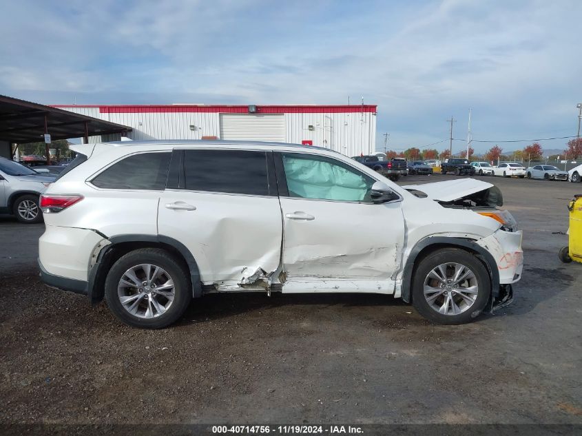 2015 Toyota Highlander Xle V6 VIN: 5TDJKRFH6FS190215 Lot: 40714756