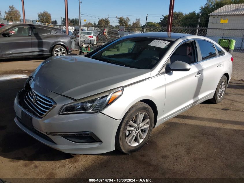 VIN 5NPE24AF5FH181277 2015 Hyundai Sonata, SE no.2