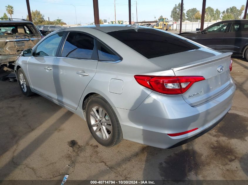 VIN 5NPE24AF5FH181277 2015 Hyundai Sonata, SE no.3