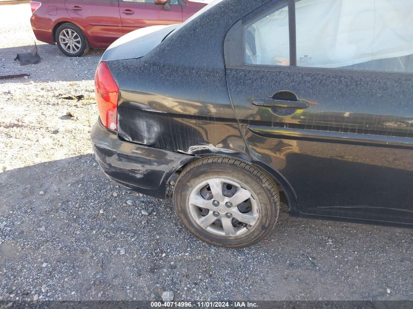 2010 Hyundai Accent Blue/Gs VIN: 2KMHCN4A7AU505196 Lot: 40714996