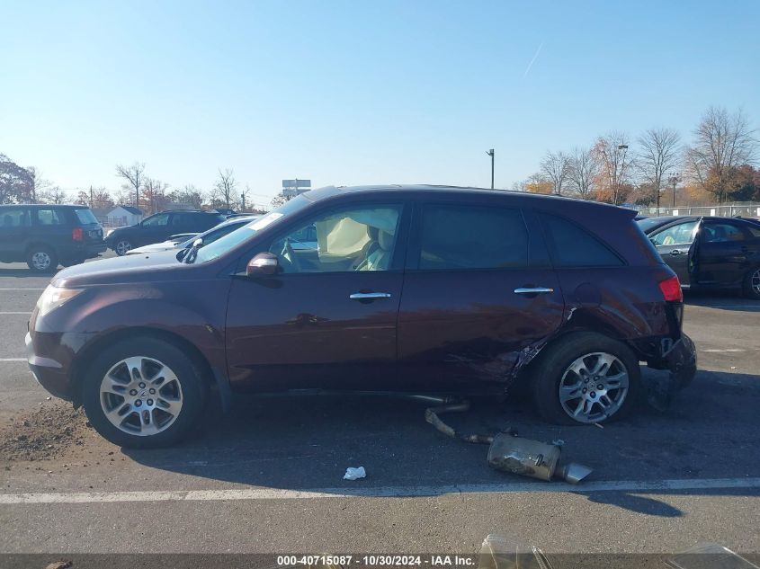 2009 Acura Mdx Technology Package VIN: 2HNYD28679H522364 Lot: 40715087