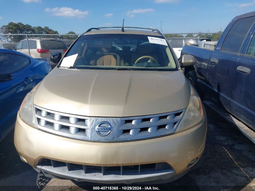 2004 Nissan Murano Sl VIN: JN8AZ08T54W223070 Lot: 40715365