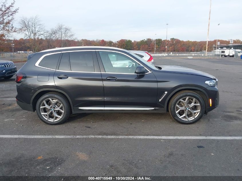 2022 BMW X3 xDrive30I VIN: 5UX53DP03N9J74494 Lot: 40715549